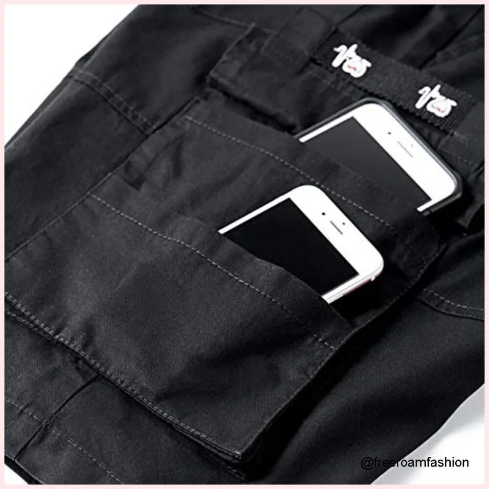 Women's Cotton Cargo Shorts Elastic Waist Multi-Pocket Outdoor Hiking